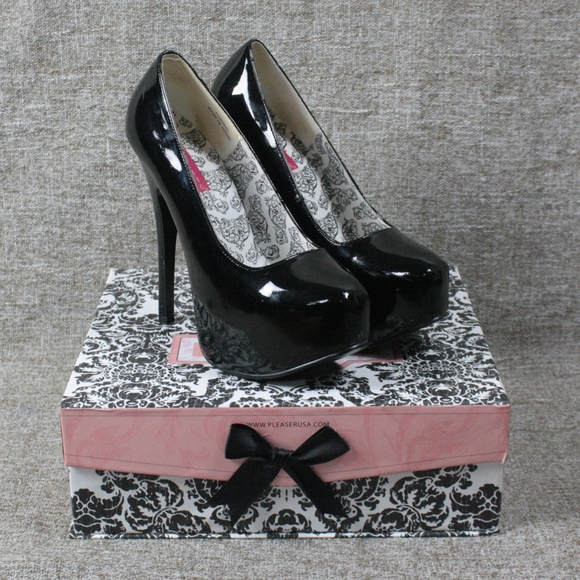 Pleaser Shoes - BORDELLO TEEZE PATENT LEATHER HEELS!
